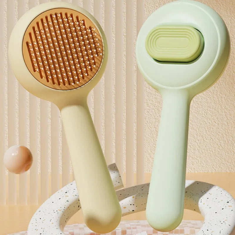 Cat Brush Self-Cleaning Pet Hair Remover - One Click Clean