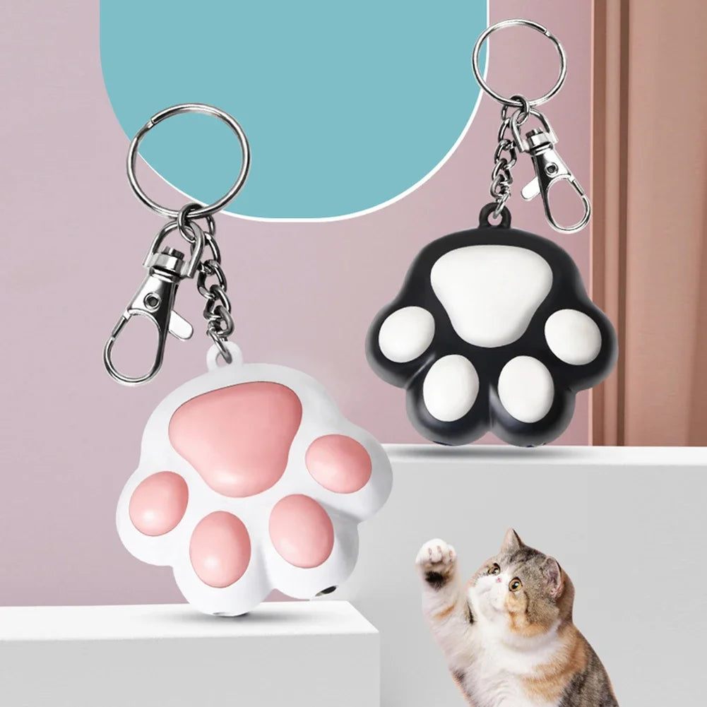 Pet Laser Toy USB Rechargeable - 3 Modes Cat Paw Design
