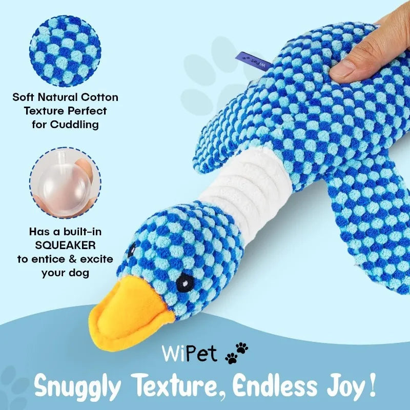 Cat Dog Toys for Aggressive Chewers - Squeaky Duck Plush