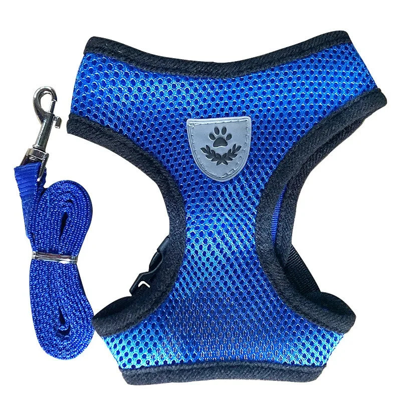 Adjustable Cat & Dog Harness with Leash - Escape Proof Vest