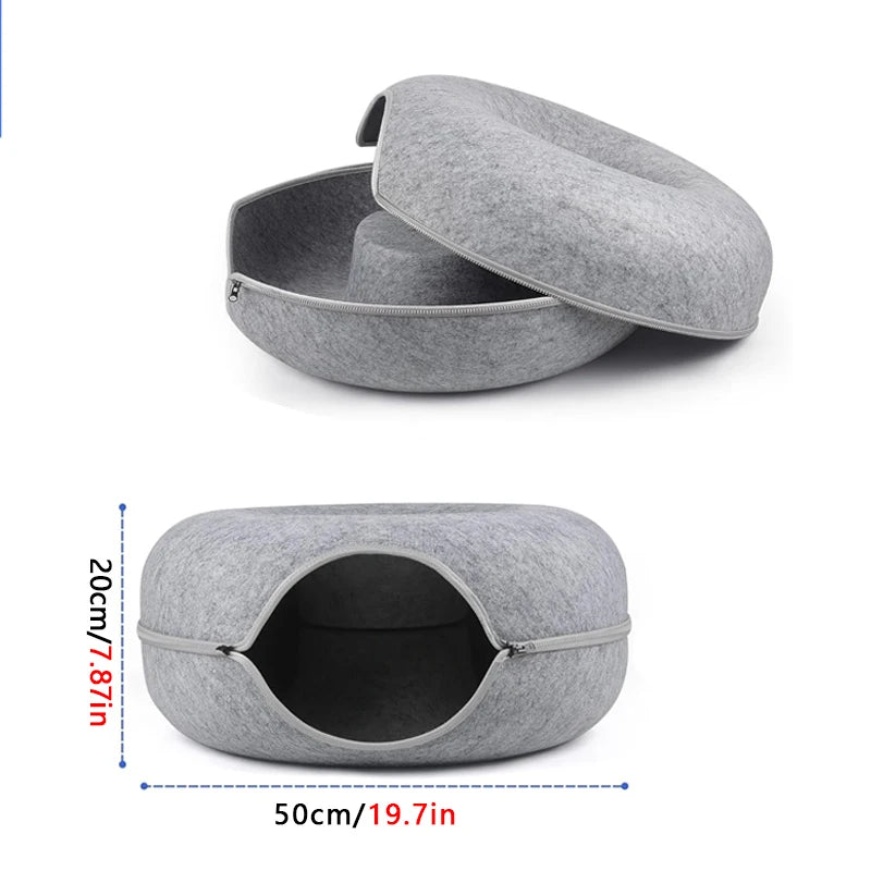 Donut Pet Cat Tunnel Interactive Bed Toy