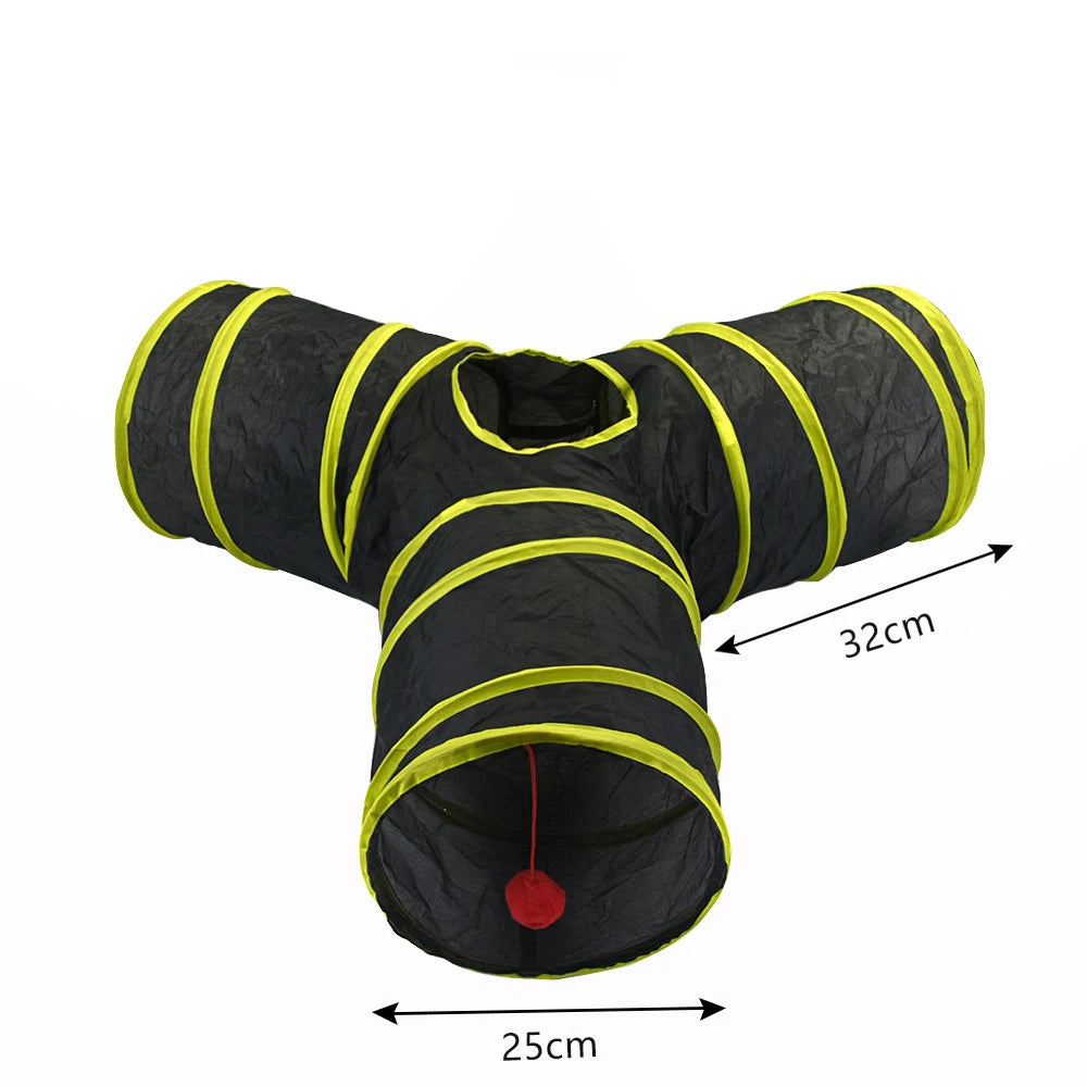 Cat Tunnel Pet Tube Collapsible Play Toy - Indoor & Outdoor