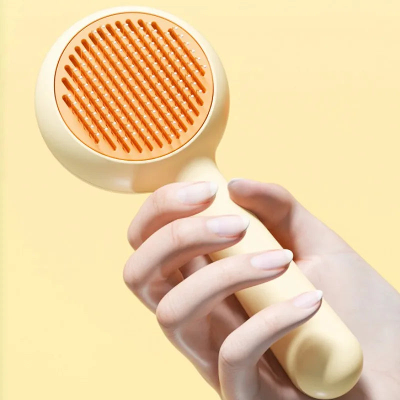 Cat Brush Self-Cleaning Pet Hair Remover - One Click Clean