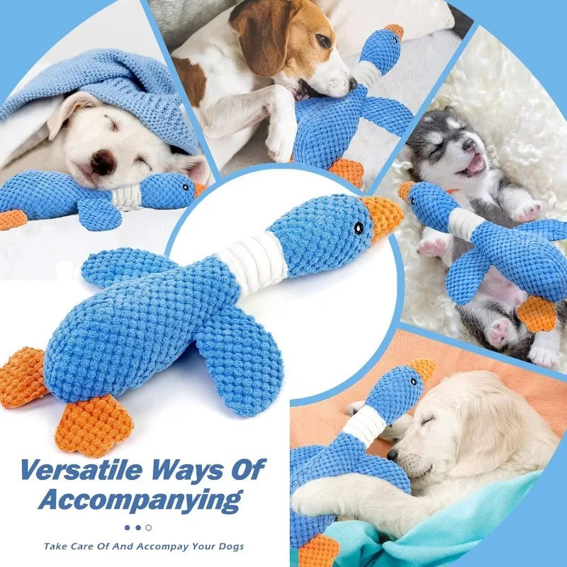 Cat Dog Toys for Aggressive Chewers - Squeaky Duck Plush