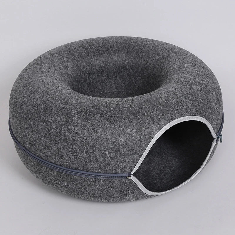 Donut Pet Cat Tunnel Interactive Bed Toy