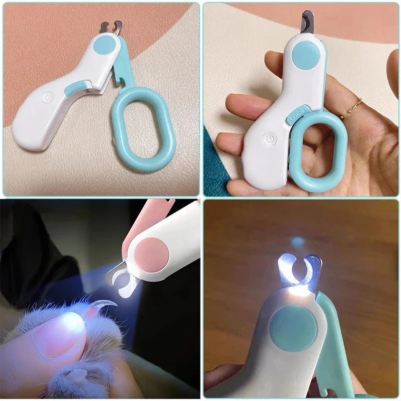 Professional Pet Nail Clipper with LED Light - Safe & Easy Trimming