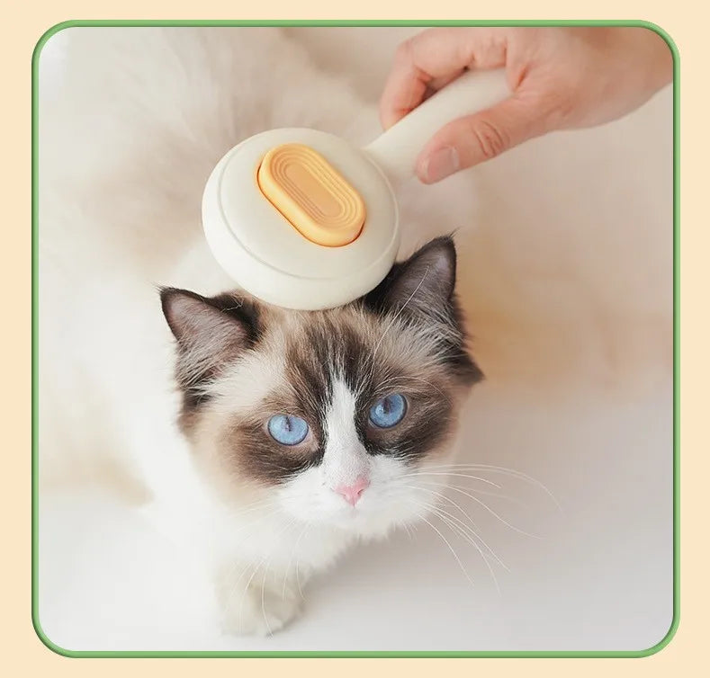 Cat Brush Self-Cleaning Pet Hair Remover - One Click Clean