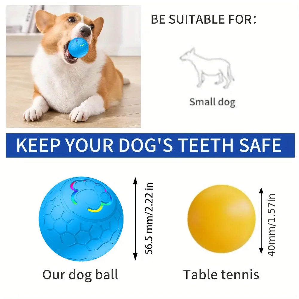 Smart Pet Ball LED Automatic Bounce - Interactive Cat & Dog Toy