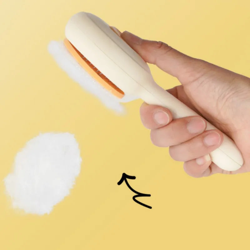 Cat Brush Self-Cleaning Pet Hair Remover - One Click Clean
