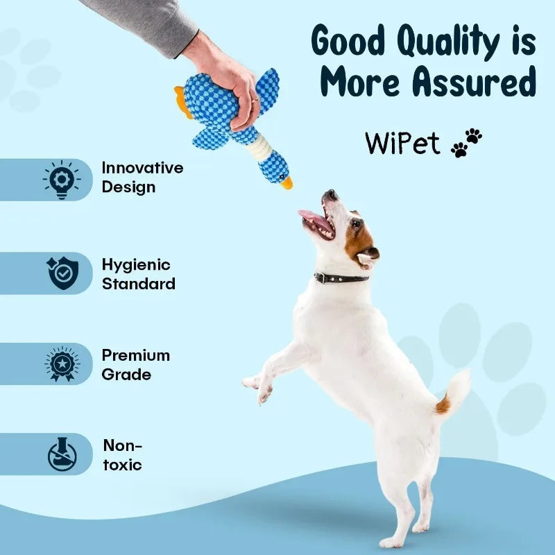 Cat Dog Toys for Aggressive Chewers - Squeaky Duck Plush