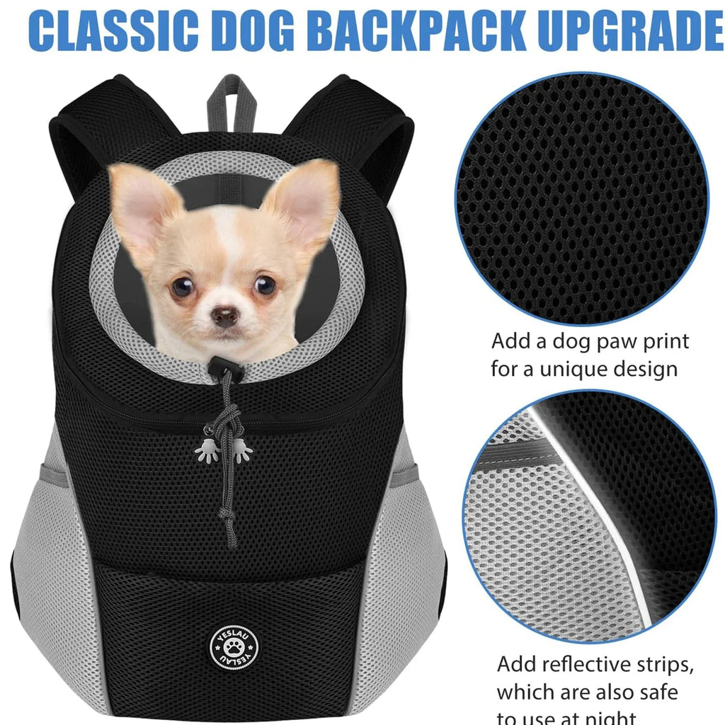 Dog Shoulder Carrier Front Backpack - Comfortable & Breathable