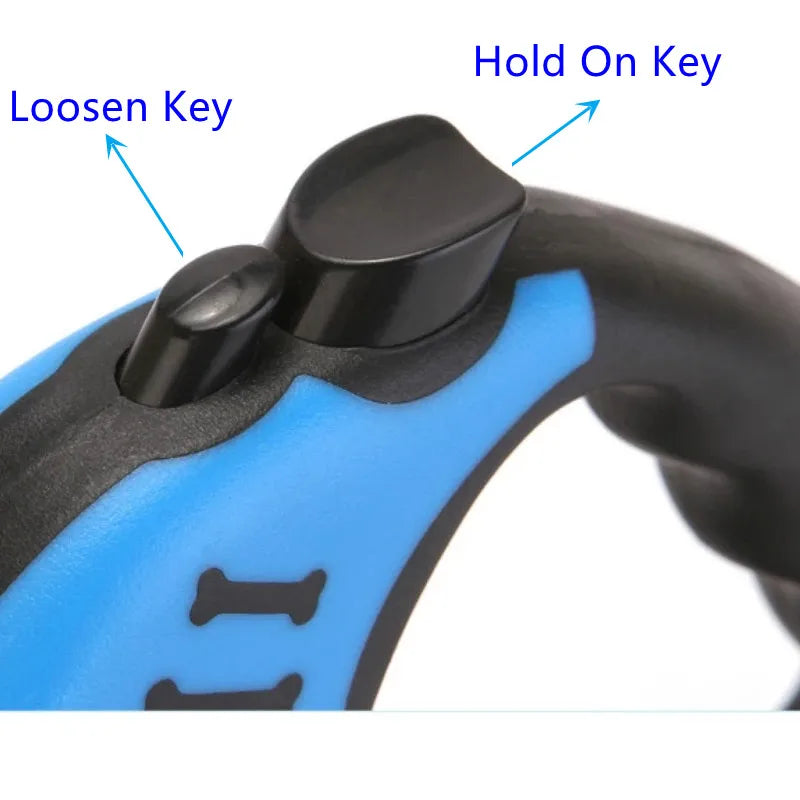 Retractable Dog Leash 3M/5M - Durable One-Hand Brake