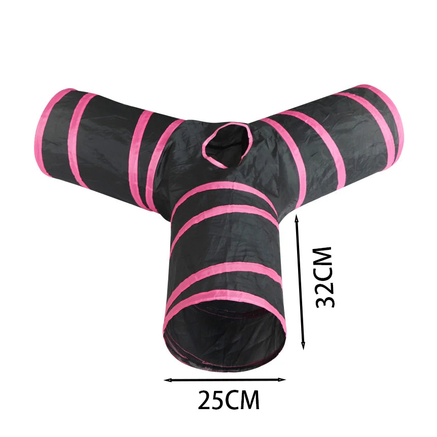 Cat Tunnel Pet Tube Collapsible Play Toy - Indoor & Outdoor