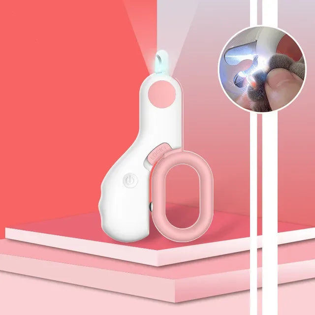 Professional Pet Nail Clipper with LED Light - Safe & Easy Trimming