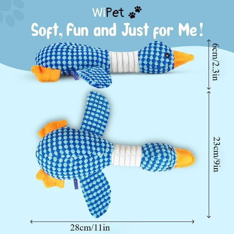 Cat Dog Toys for Aggressive Chewers - Squeaky Duck Plush