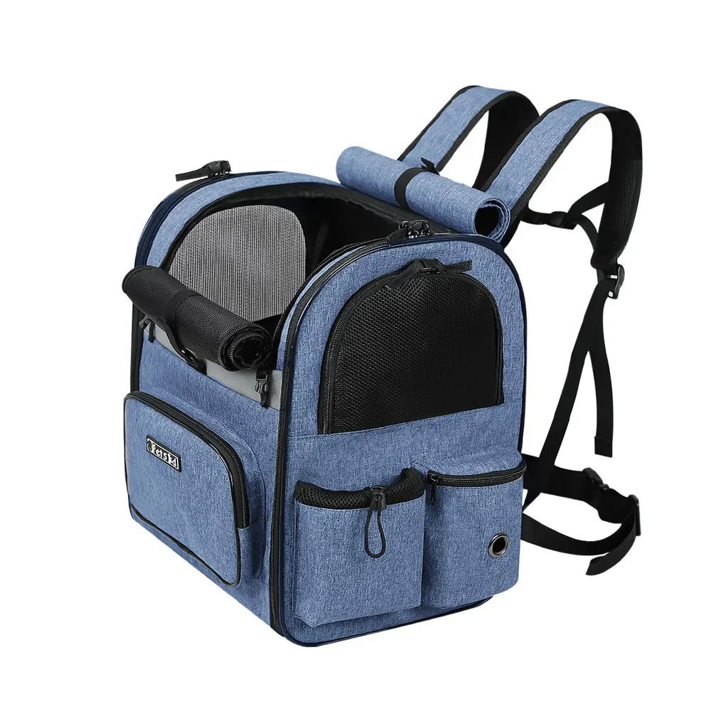 Sturdy Frame Pet Carrier Backpack - Double Shoulder Dog & Cat Travel Bag