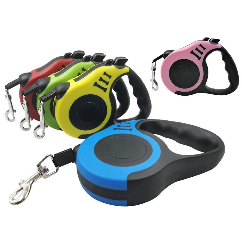 Retractable Dog Leash 3M/5M - Durable One-Hand Brake