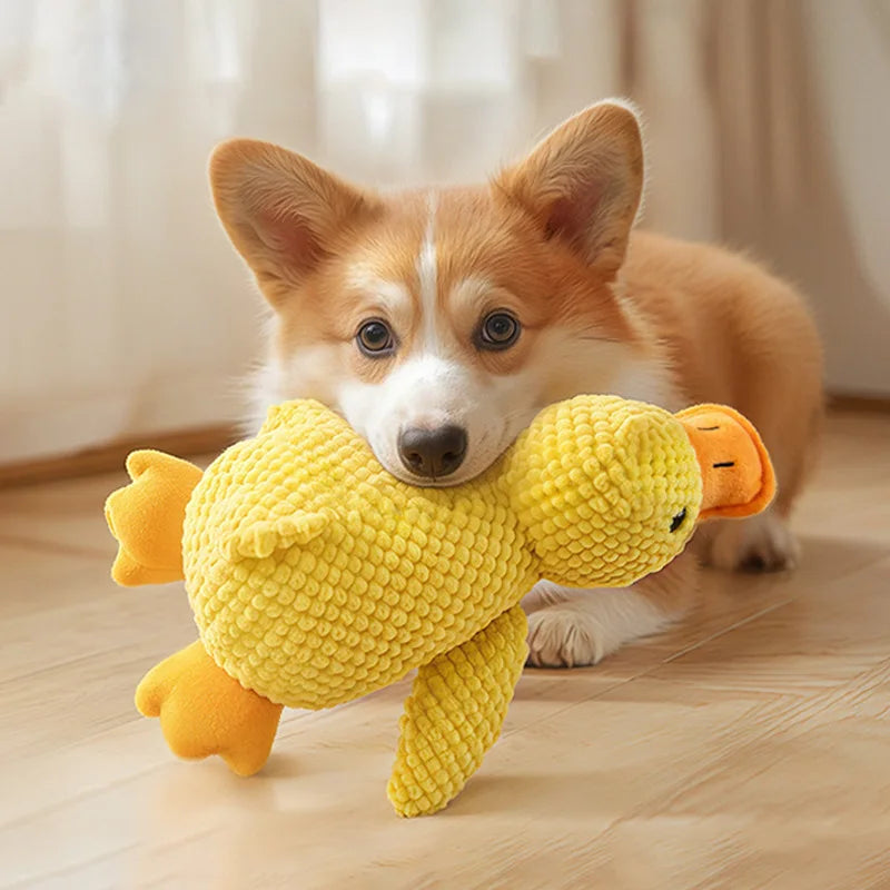 Cat Dog Toys for Aggressive Chewers - Squeaky Duck Plush