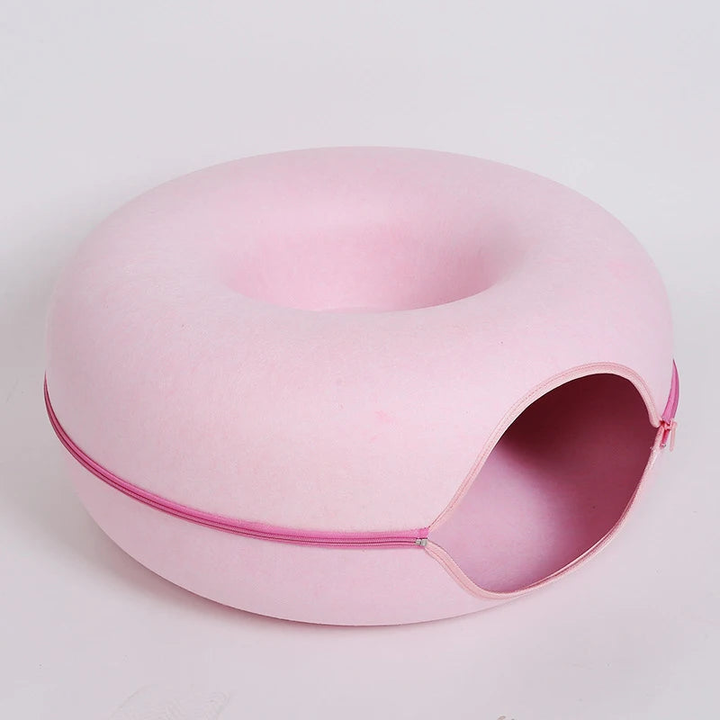 Donut Pet Cat Tunnel Interactive Bed Toy
