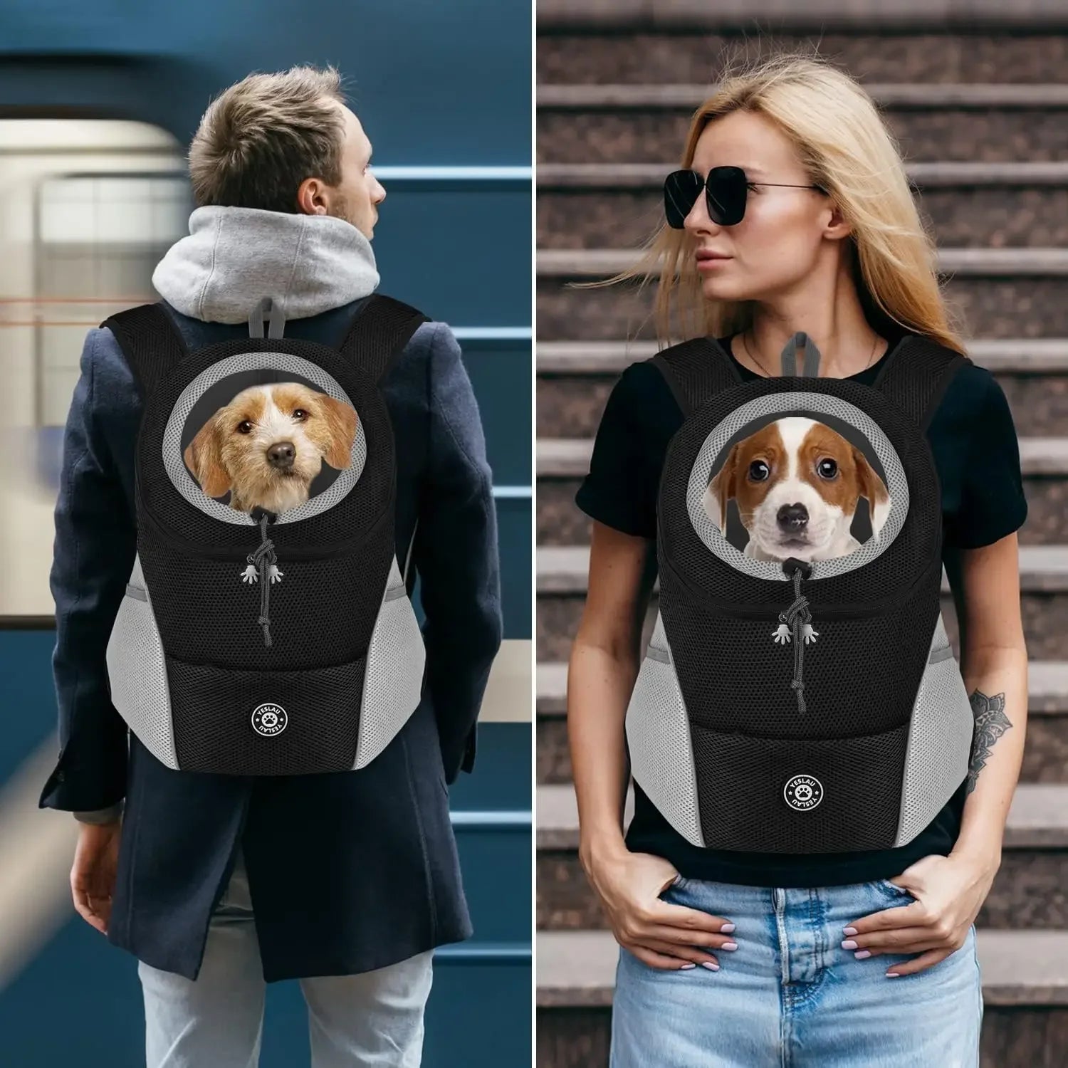 Dog Shoulder Carrier Front Backpack - Comfortable & Breathable