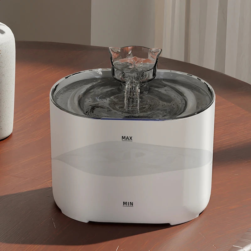 Pet Automatic Cat Water Fountain 2L - Stainless Steel Ultra Silent