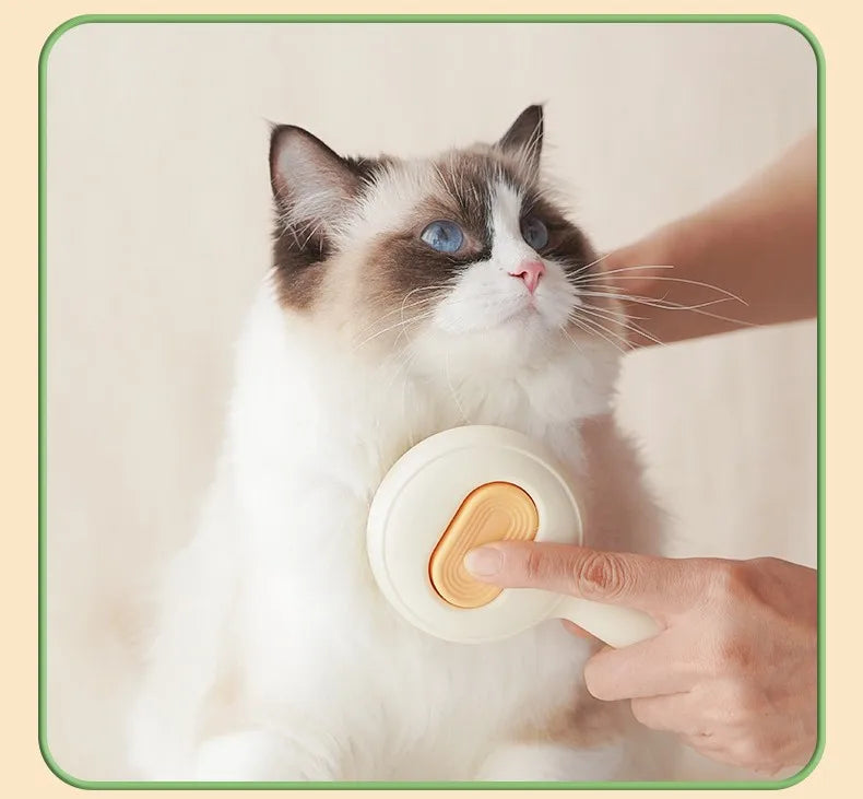 Cat Brush Self-Cleaning Pet Hair Remover - One Click Clean