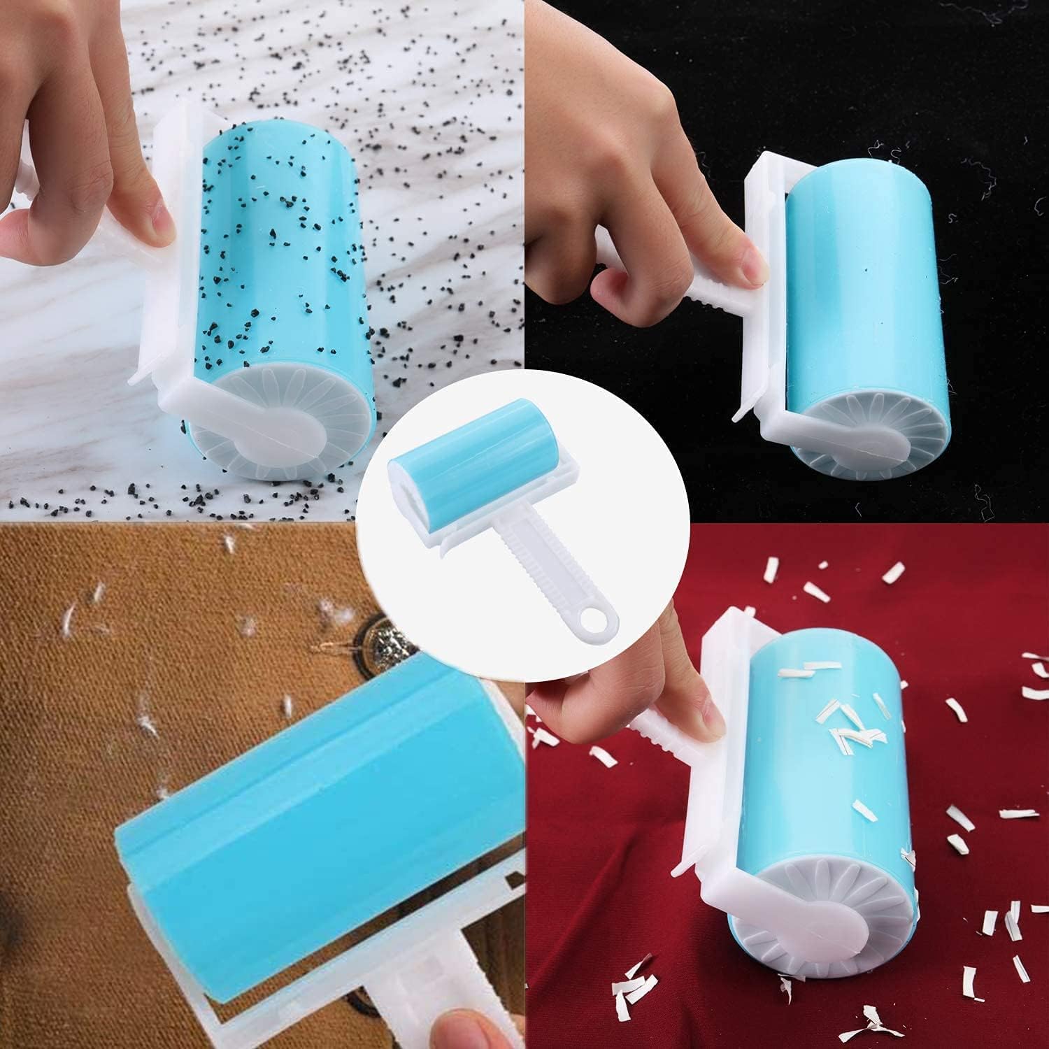 Washable Reusable Lint Roller - Pet Hair Remover with Travel Cover