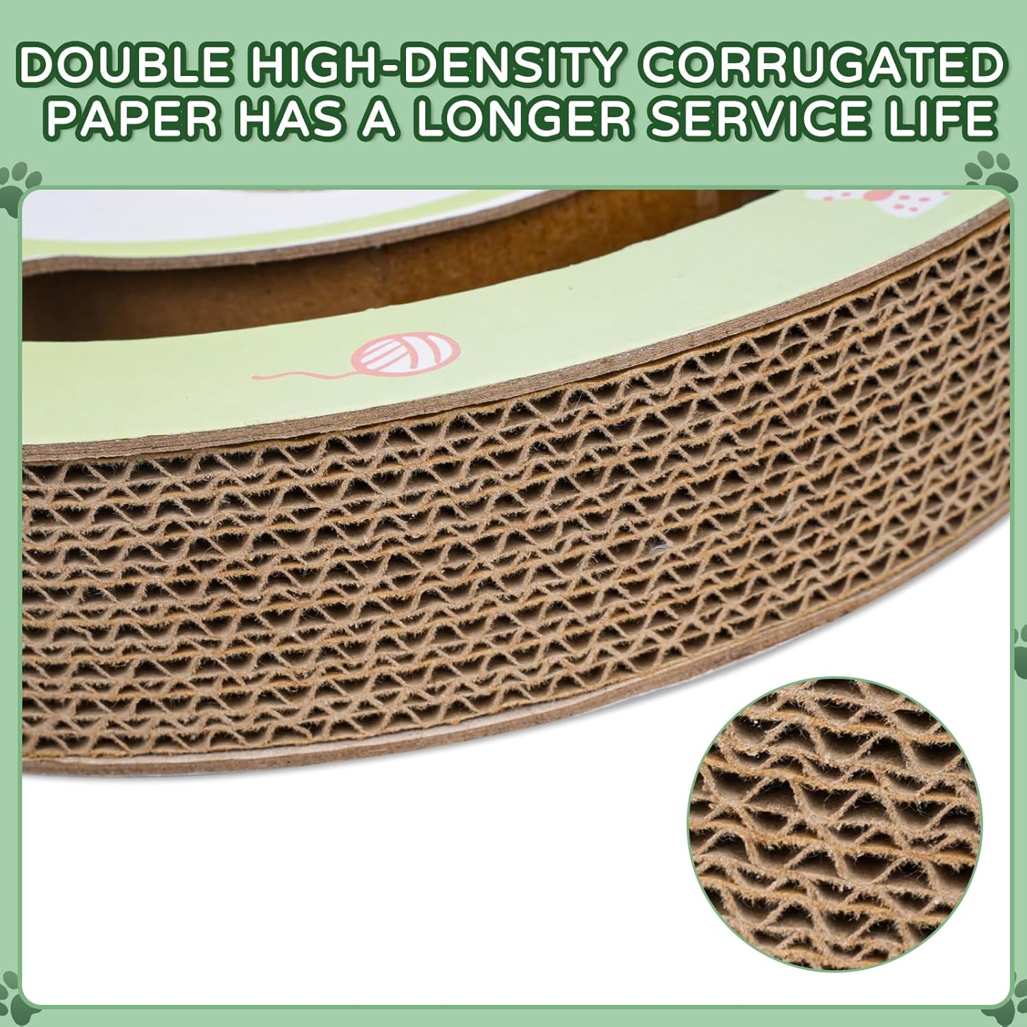 Round Cat Scratcher with Ball Track - 2-in-1 Scratching Pad & Interactive Toy