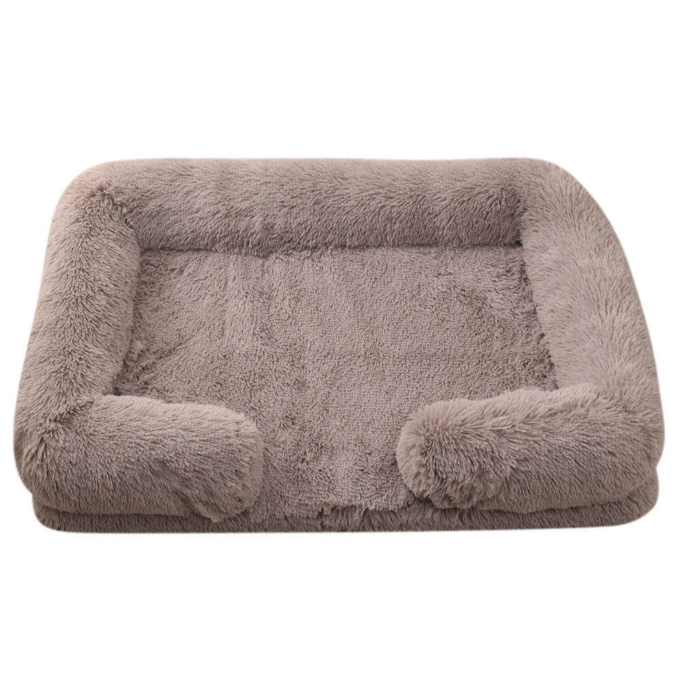 Plush Round Pet Bed - Soft Warm Nest for Dogs & Cats