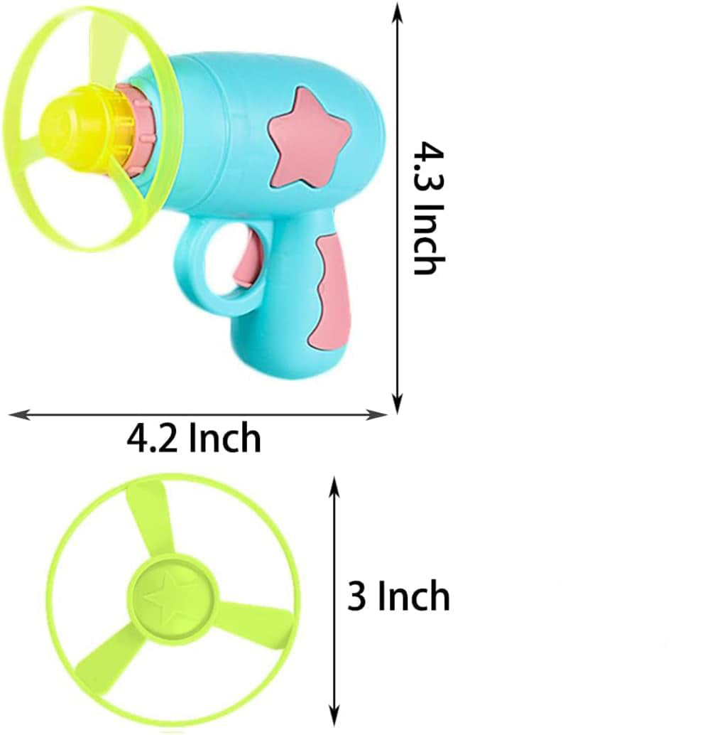 Flying Disc Launcher Cat Toy - Interactive Spinning Saucer Gun for Indoor Cats
