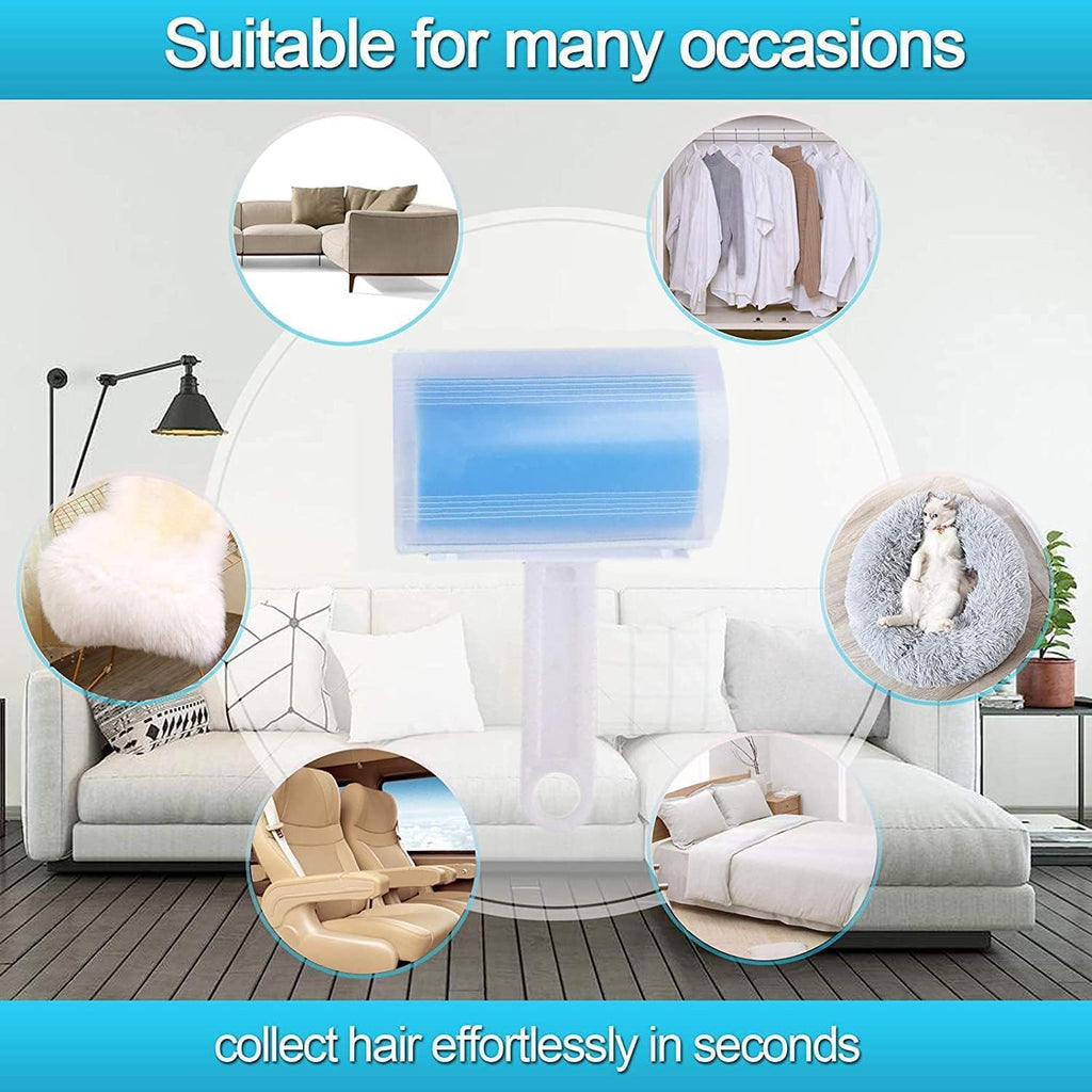 Washable Reusable Lint Roller - Pet Hair Remover with Travel Cover