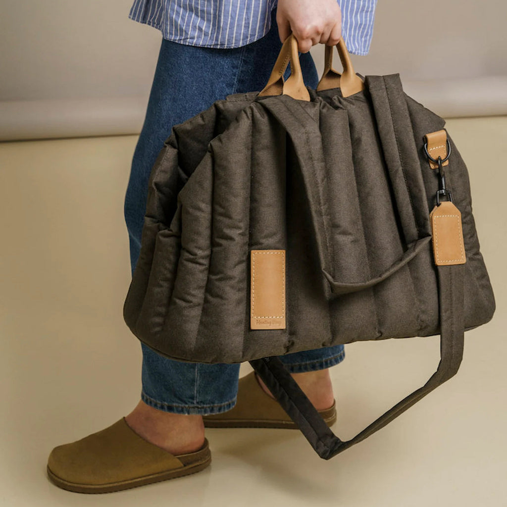 Quilted Pet Carrier Tote - Waterproof Fashion Handbag with Sherpa Lining for Small Dogs & Cats