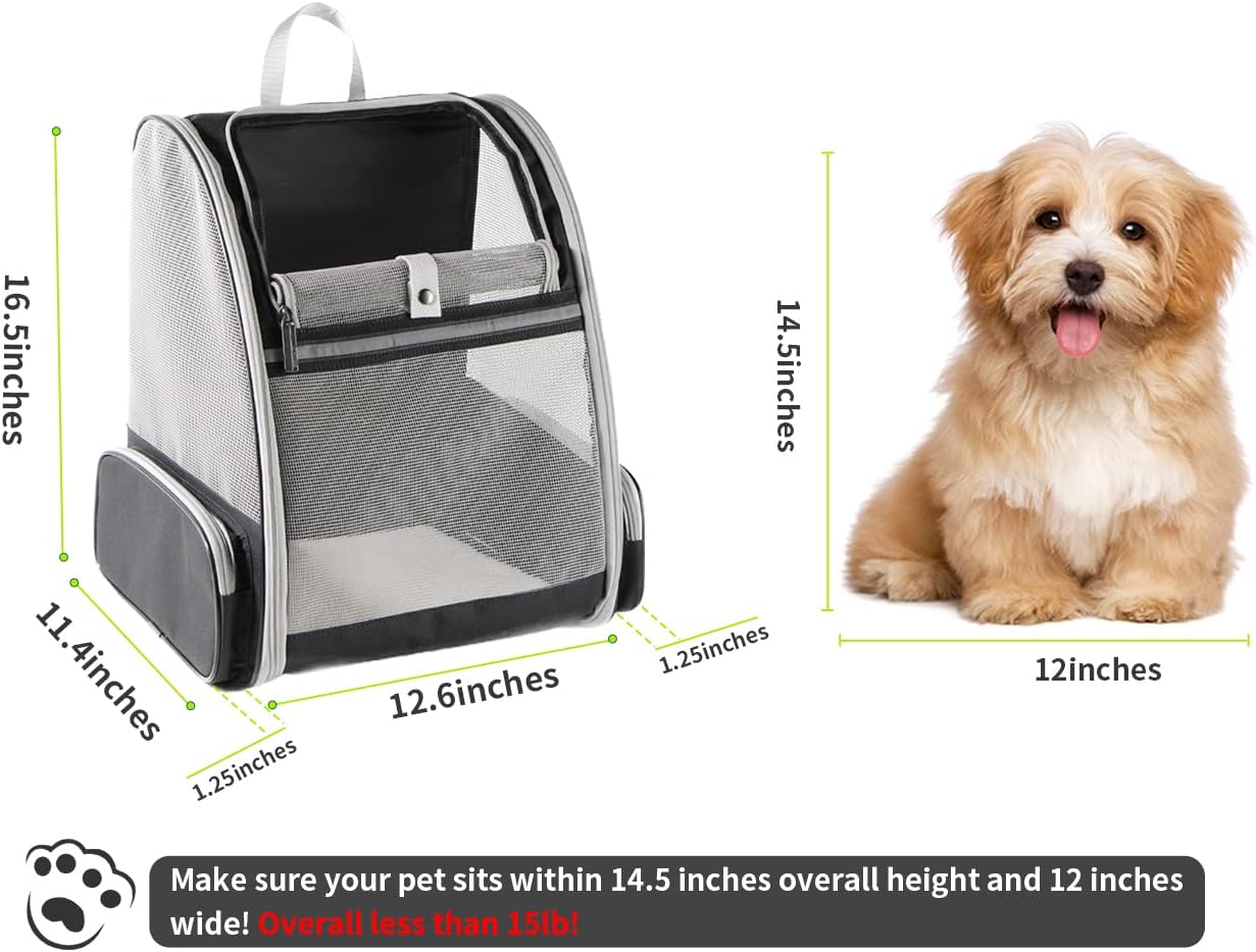 PetArt Bubble Window Backpack - Airline Approved Pet Carrier for Cats & Small Dogs