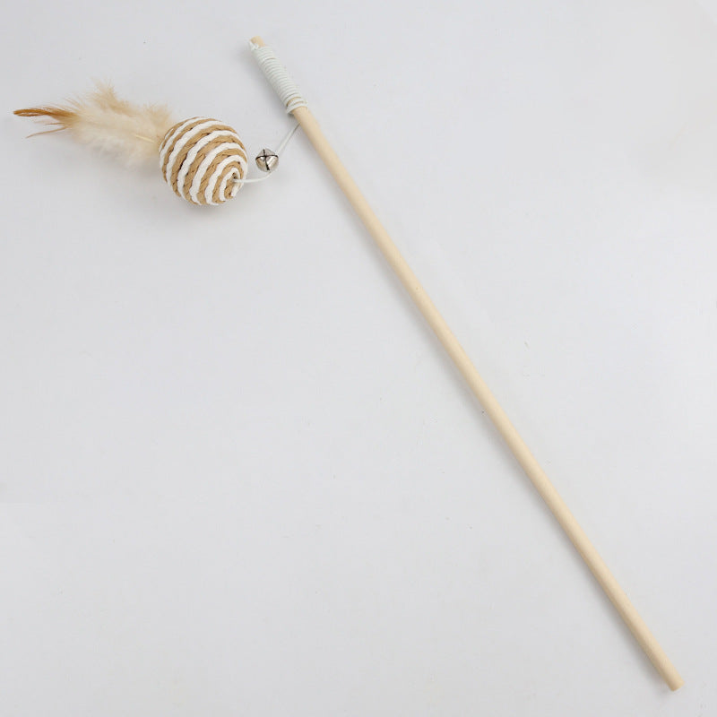 Retractable Feather Bell Cat Teaser Wand - 8 Styles