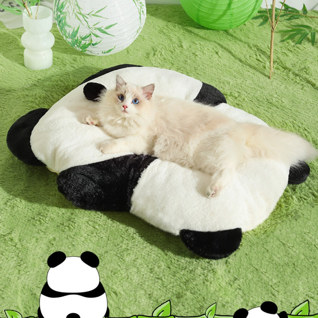 Panda Pet Bed - Cute Round Cushion Mat for Cats & Small Dogs
