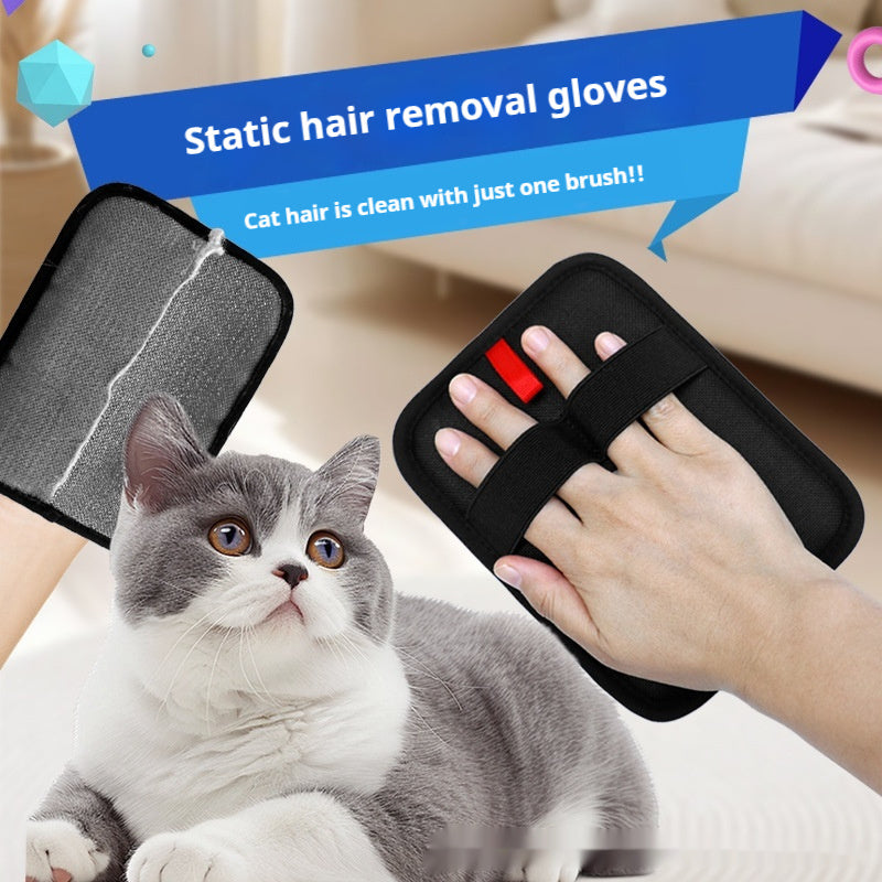 Pet Hair Removal Glove - Static Deshedding Mitt for Clothes, Furniture & Cats