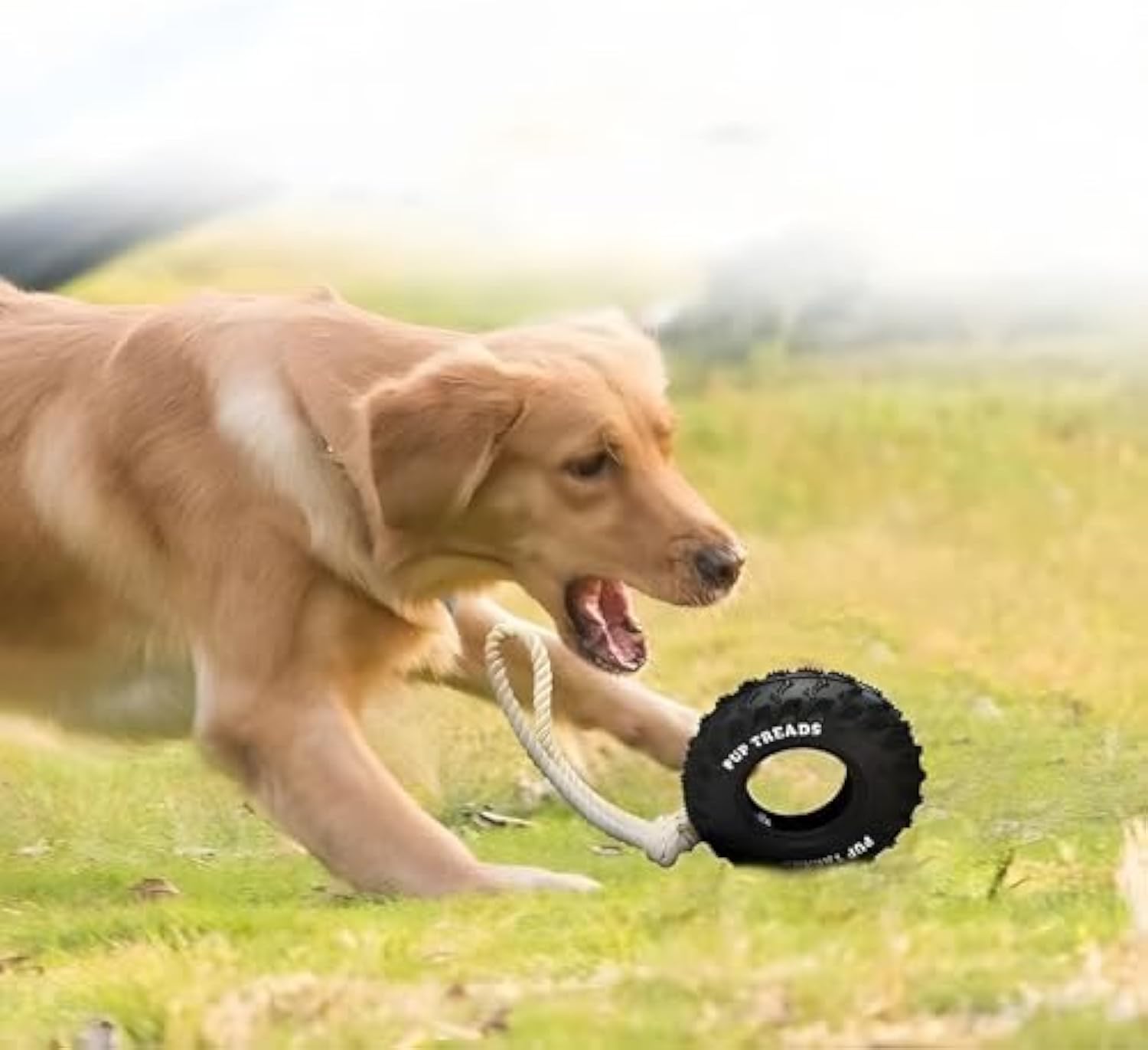 Indestructible Tire Dog Chew Toy - Treat Dispensing for Aggressive Chewers