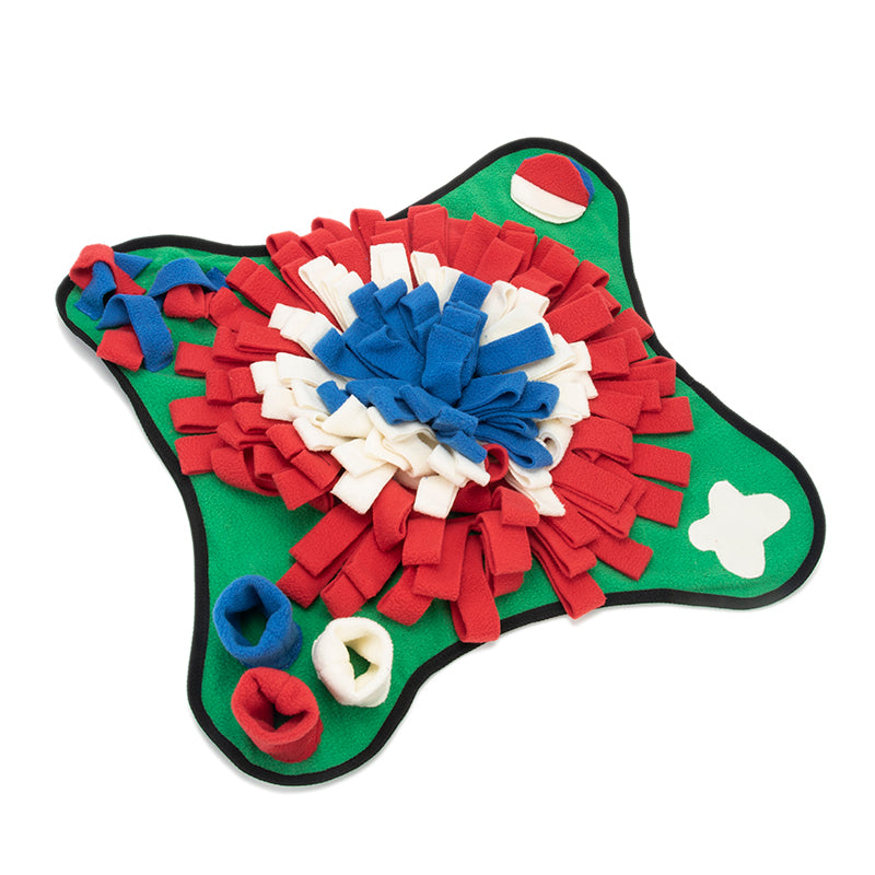 Portable roll-up snuffle mat