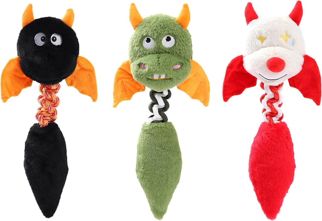 Plush Squeaky Dog Toy - Dental Chew for Teeth Cleaning & Tartar Removal