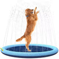 Dog Splash Pad Sprinkler Mat - Anti-Slip Outdoor Water Play for Pets & Kids