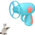 Flying Disc Launcher Cat Toy - Interactive Spinning Saucer Gun for Indoor Cats