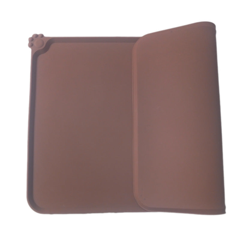 Waterproof Silicone Pet Food Mat - Non-Slip Feeding Placemat for Dogs & Cats