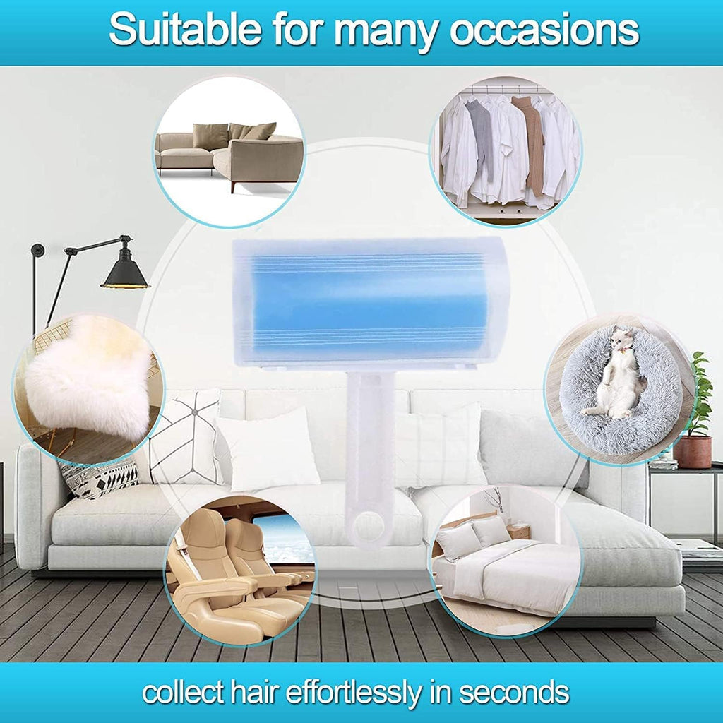 Washable Reusable Lint Roller - Pet Hair Remover with Travel Cover