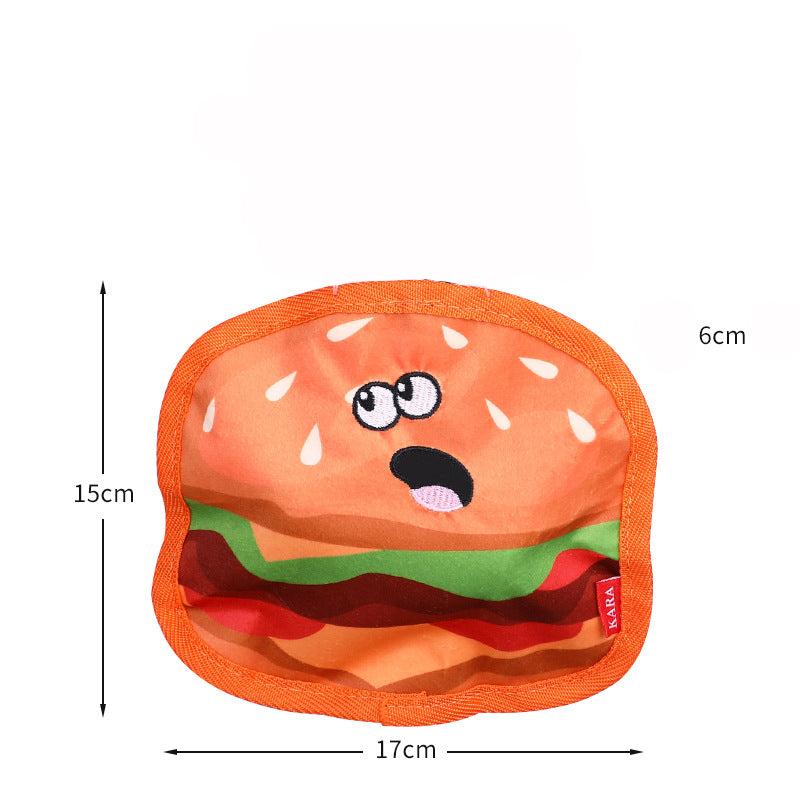 No-Stuffing Crinkle Dog Toy - Fast Food Collection (Burger, Fries, Pizza, Hot Dog)