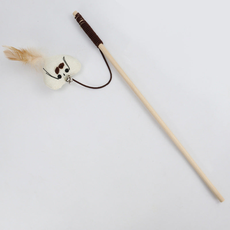 Retractable Feather Bell Cat Teaser Wand - 8 Styles