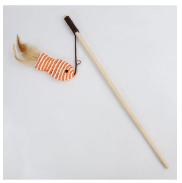 Retractable Feather Bell Cat Teaser Wand - 8 Styles
