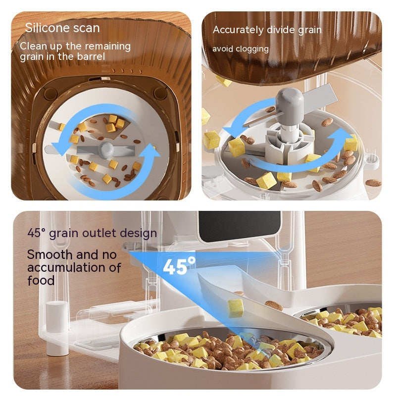 Stainless steel bowl and feeding mechanism