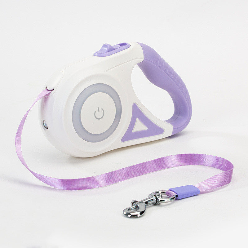 Retractable Dog Leash with LED Spotlight - Automatic Traction Rope for Small & Medium Dogs