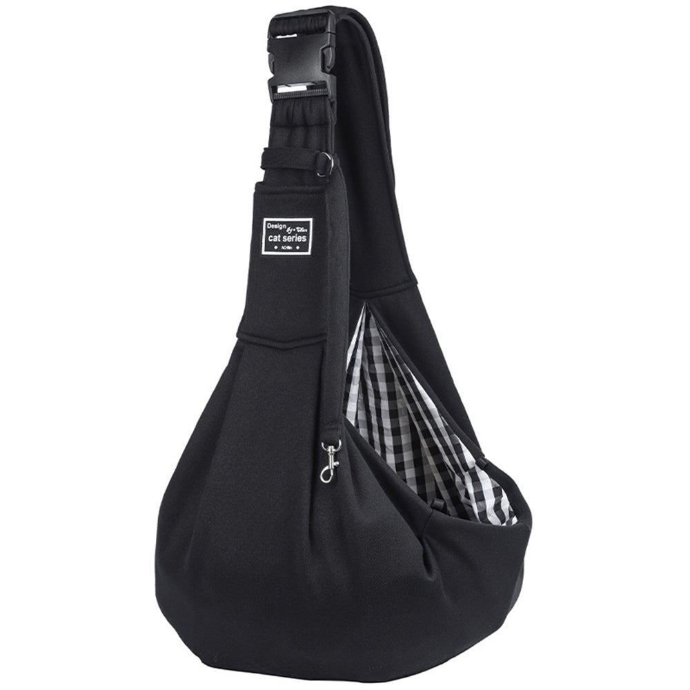 Cotton Sling Pet Carrier - Hands-Free Crossbody Bag for Cats & Small Dogs