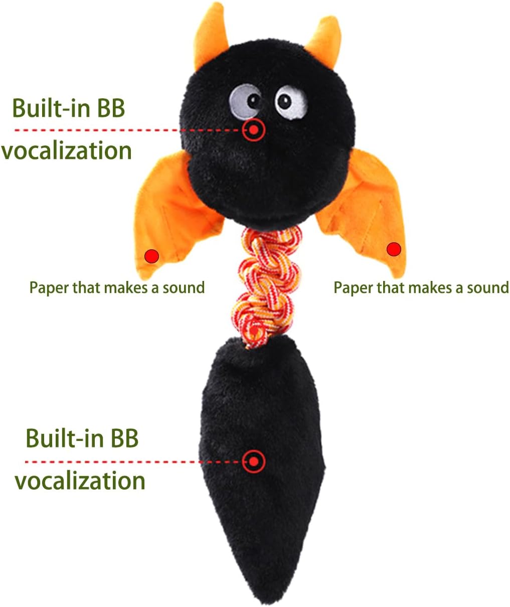 Plush Squeaky Dog Toy - Dental Chew for Teeth Cleaning & Tartar Removal